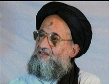 Al-Qaida's deputy leader, Ayman al-Zawahri, is seen in this file photo made from videotape posted on the Internet on Dec. 7, 2005. In a Web posting Saturday, Dec. 30, 2006, al-Zawahri accused moderate Arab leaders of being traitors for cooperating with the United States. (AP